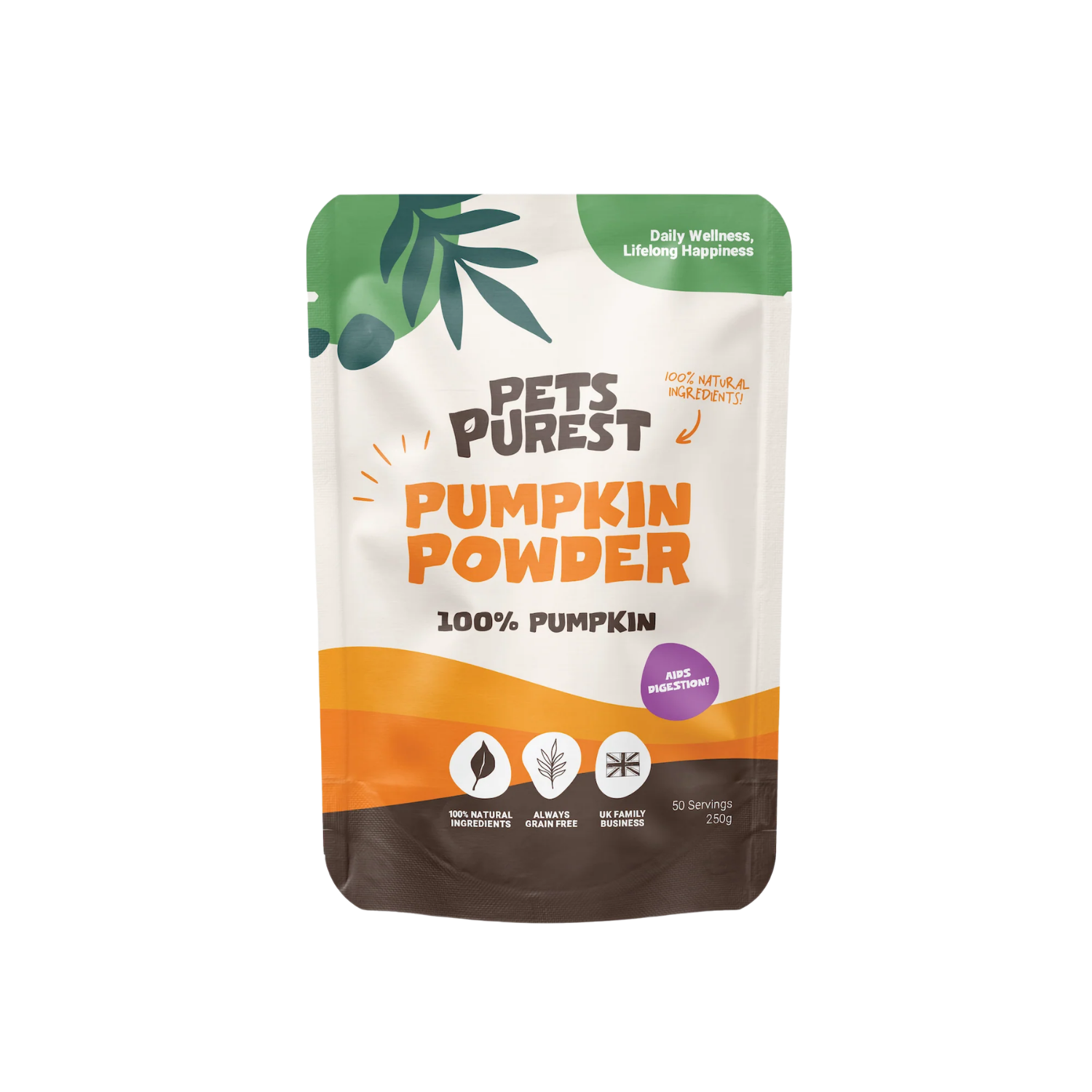 100% Natural Pumpkin Powder for Dogs & Cats - 250g – Digestive Support & Loose Stools