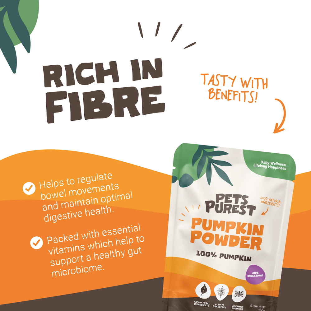 100% Natural Pumpkin Powder for Dogs & Cats - 250g usage view – High Fibre