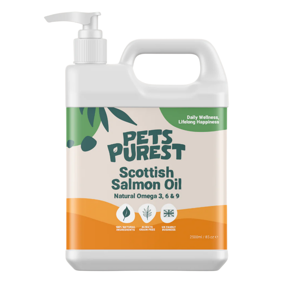 100% Natural Scottish Salmon Oil for Dogs & Cats packaging – Joint Support