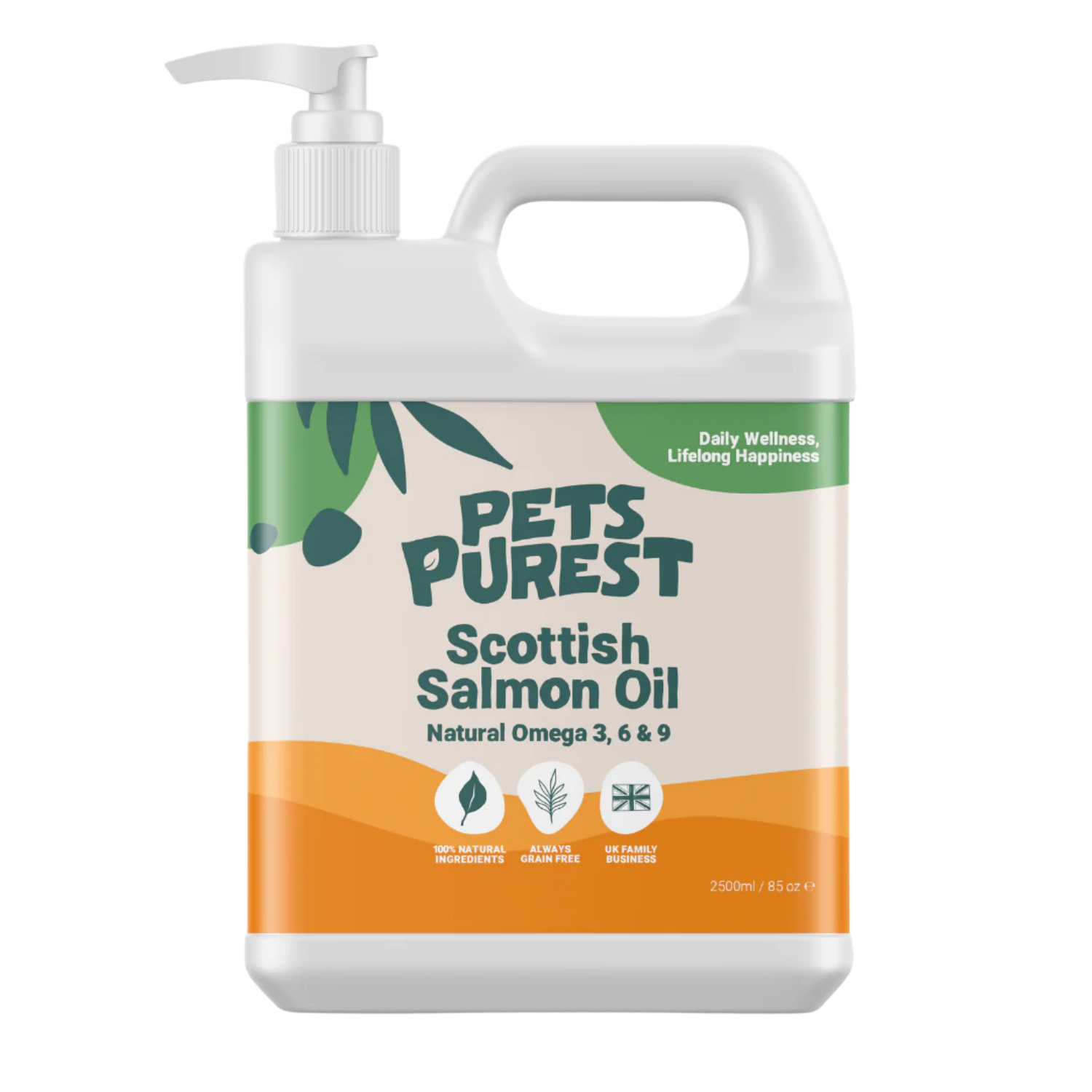100% Natural Scottish Salmon Oil for Dogs & Cats packaging – Joint Support