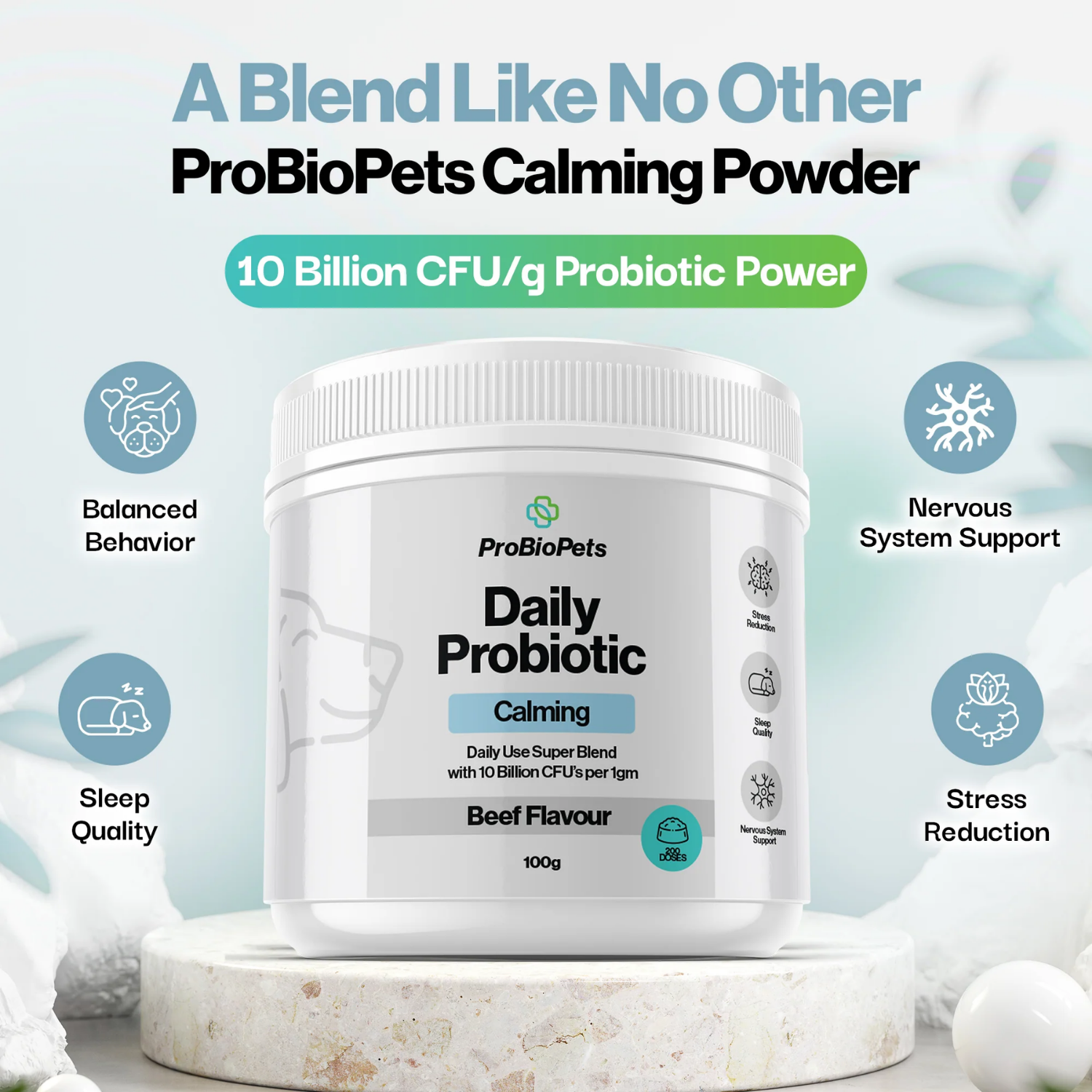 Calming Aid Probiotic Powder for Dogs & Cats