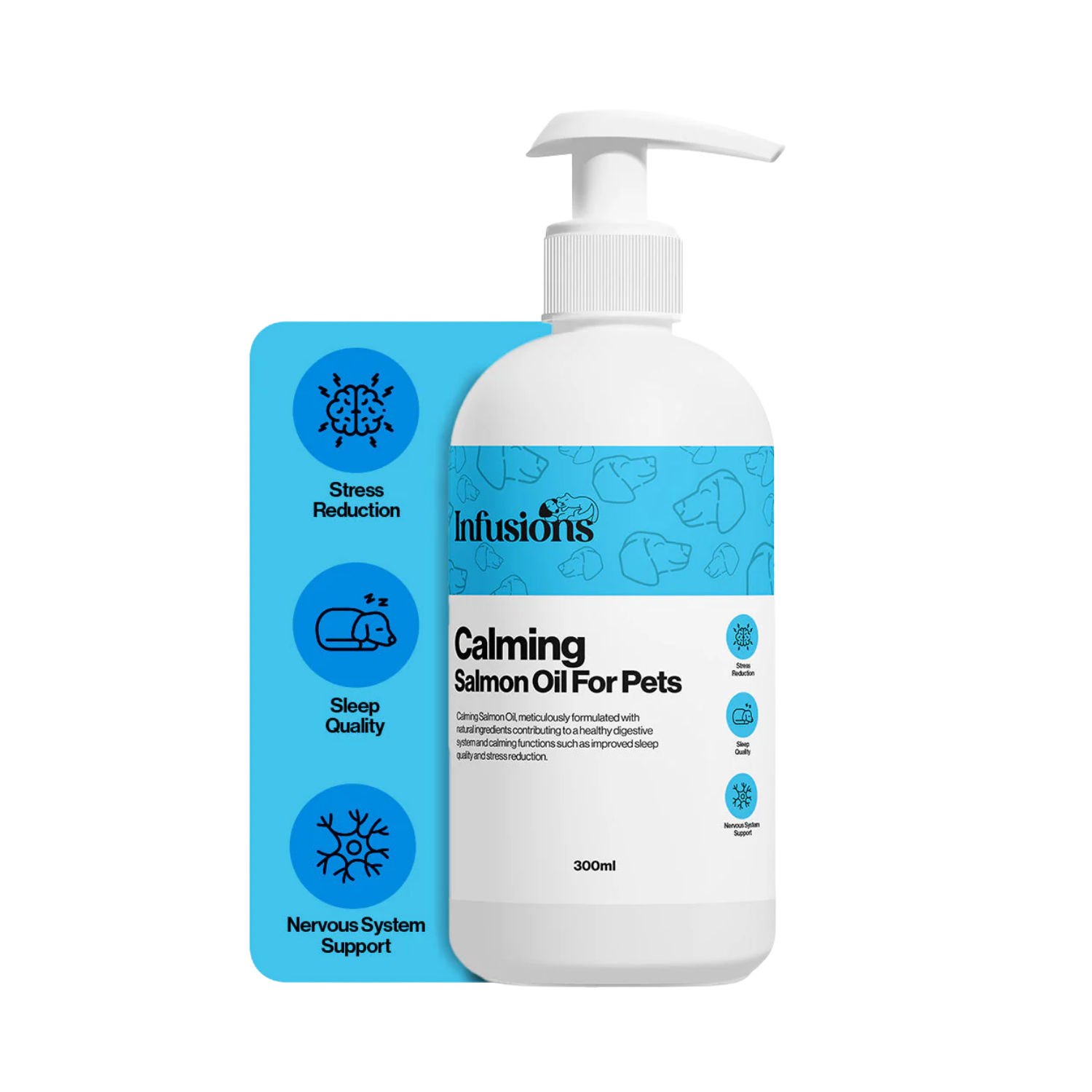 Calming Salmon Oil Blend for Dogs & Cats (300ml)