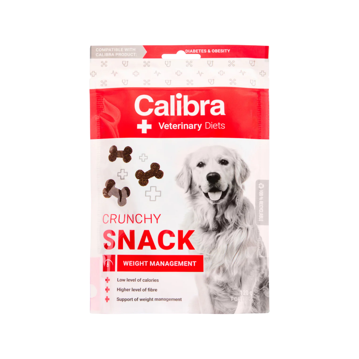Calibra Weight Management Crunchy Dog Snack 120g