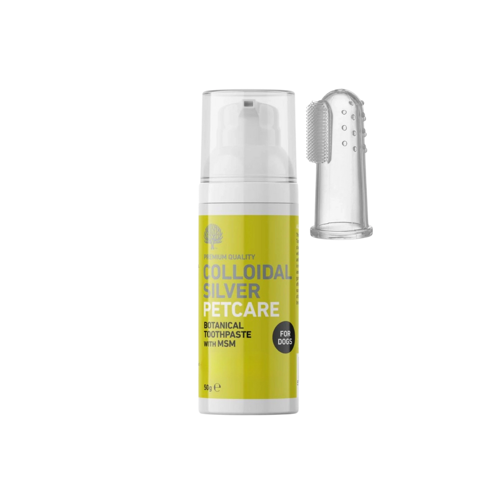 All Natural Antibacterial Botanical Toothpaste for Dogs packaging – Reduces Plaque