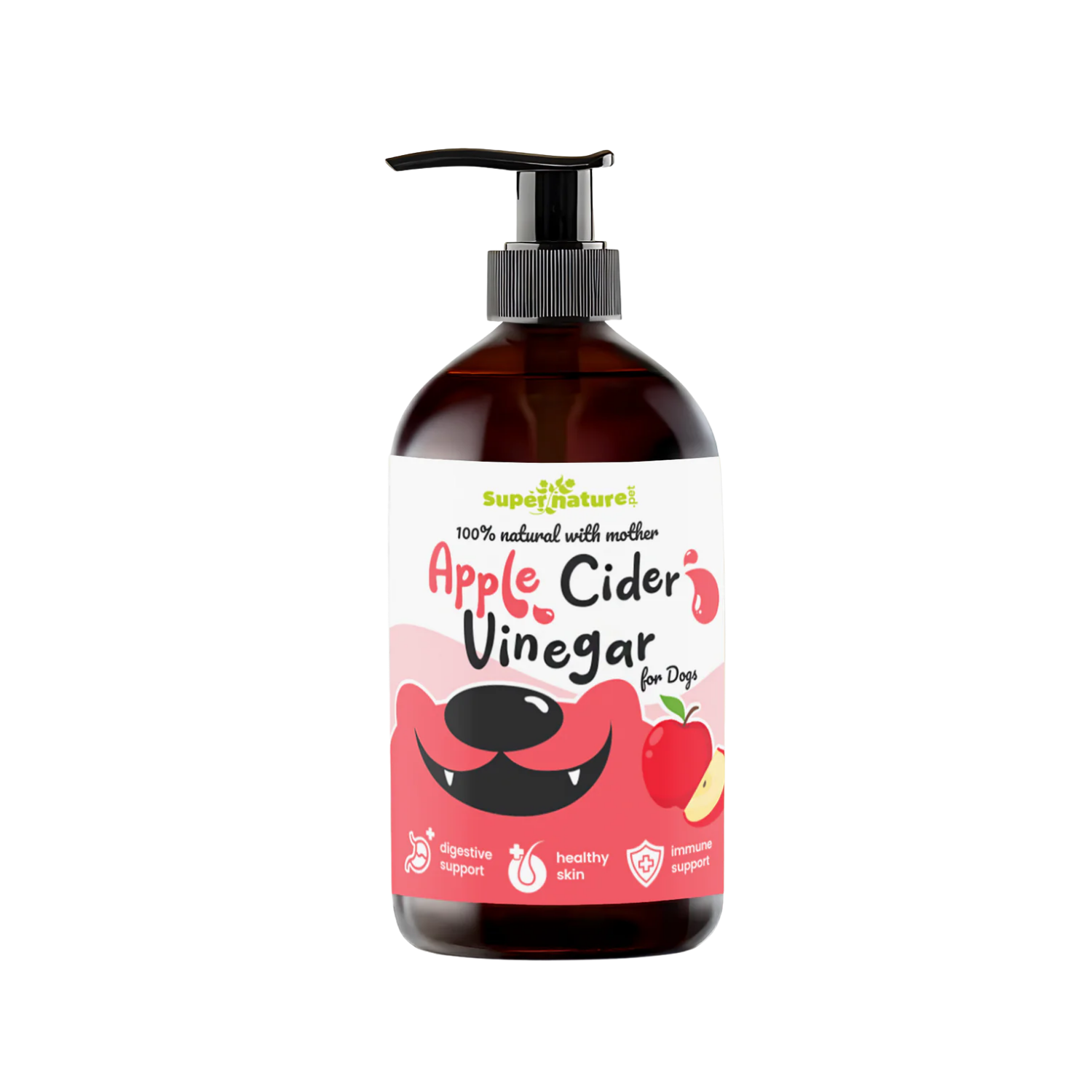 Apple Cider Vinegar Supplement for Dogs 500ml – Gut Health & Itchy Skin Relief
