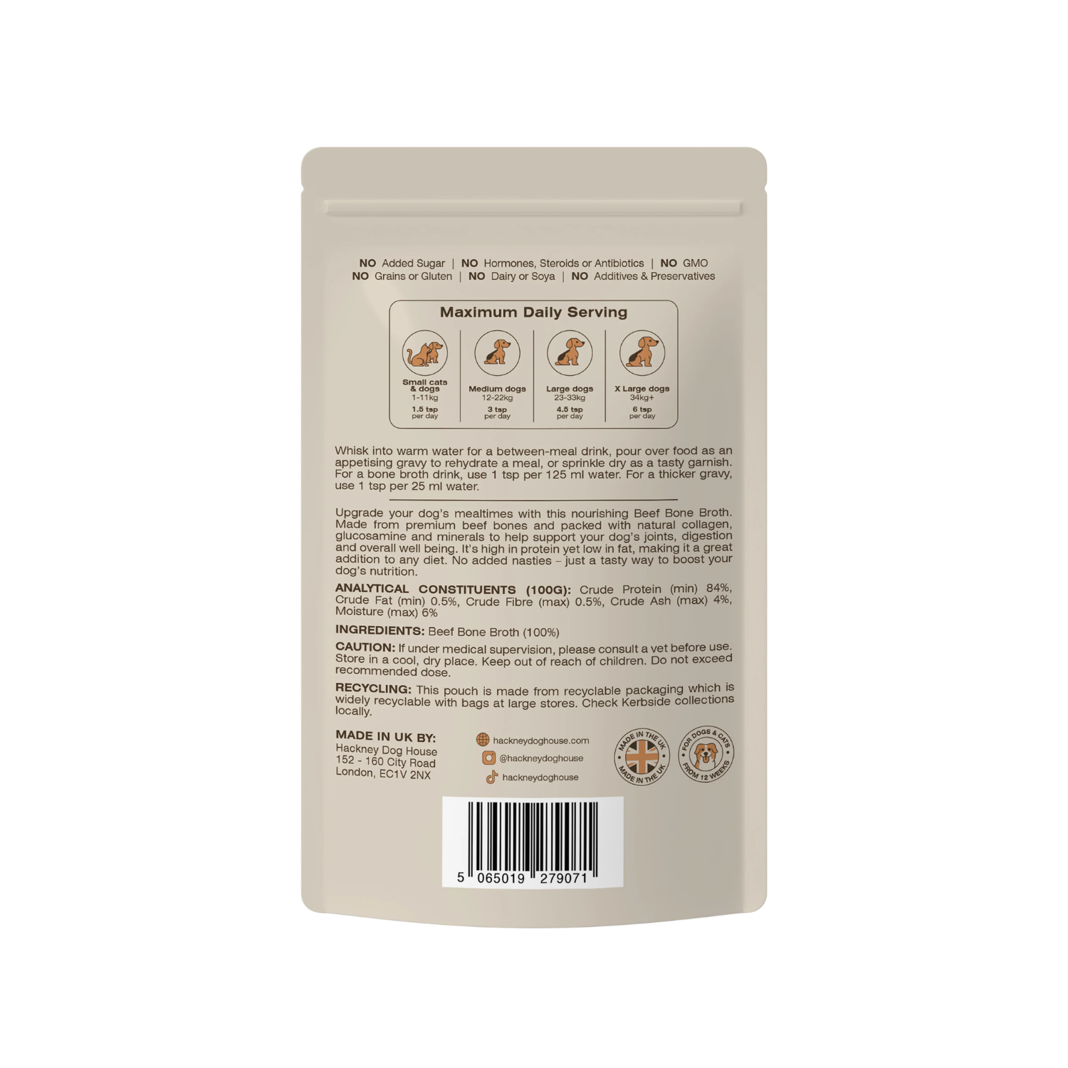 Beef Bone Broth for Dogs - Gravy Food Topper packaging – Gut Health