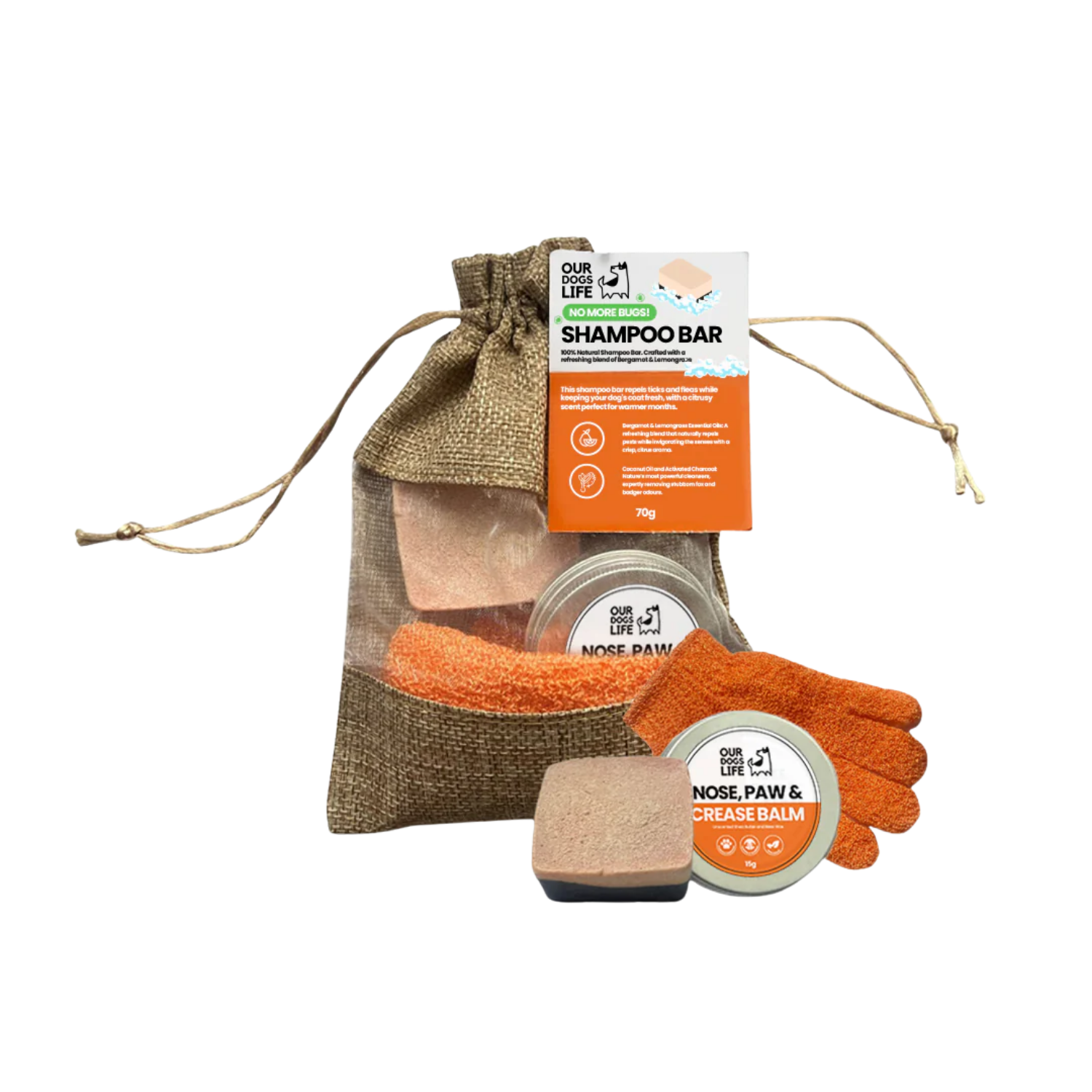 Bug Off Natural Shampoo Bar & Balm for Dogs – Flea Repellent & Tick Repellent