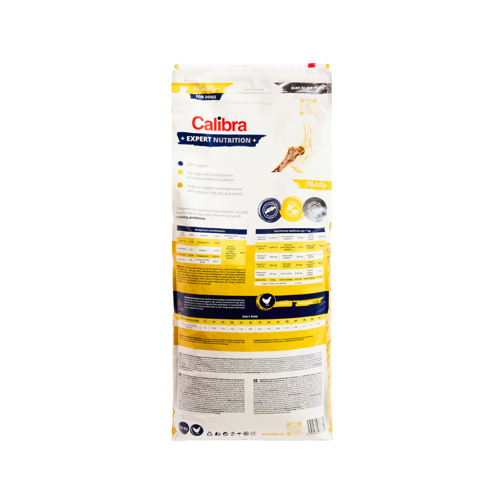 Calibra Expert Nutrition Mobility Dog Food usage view – Complete Nutrition