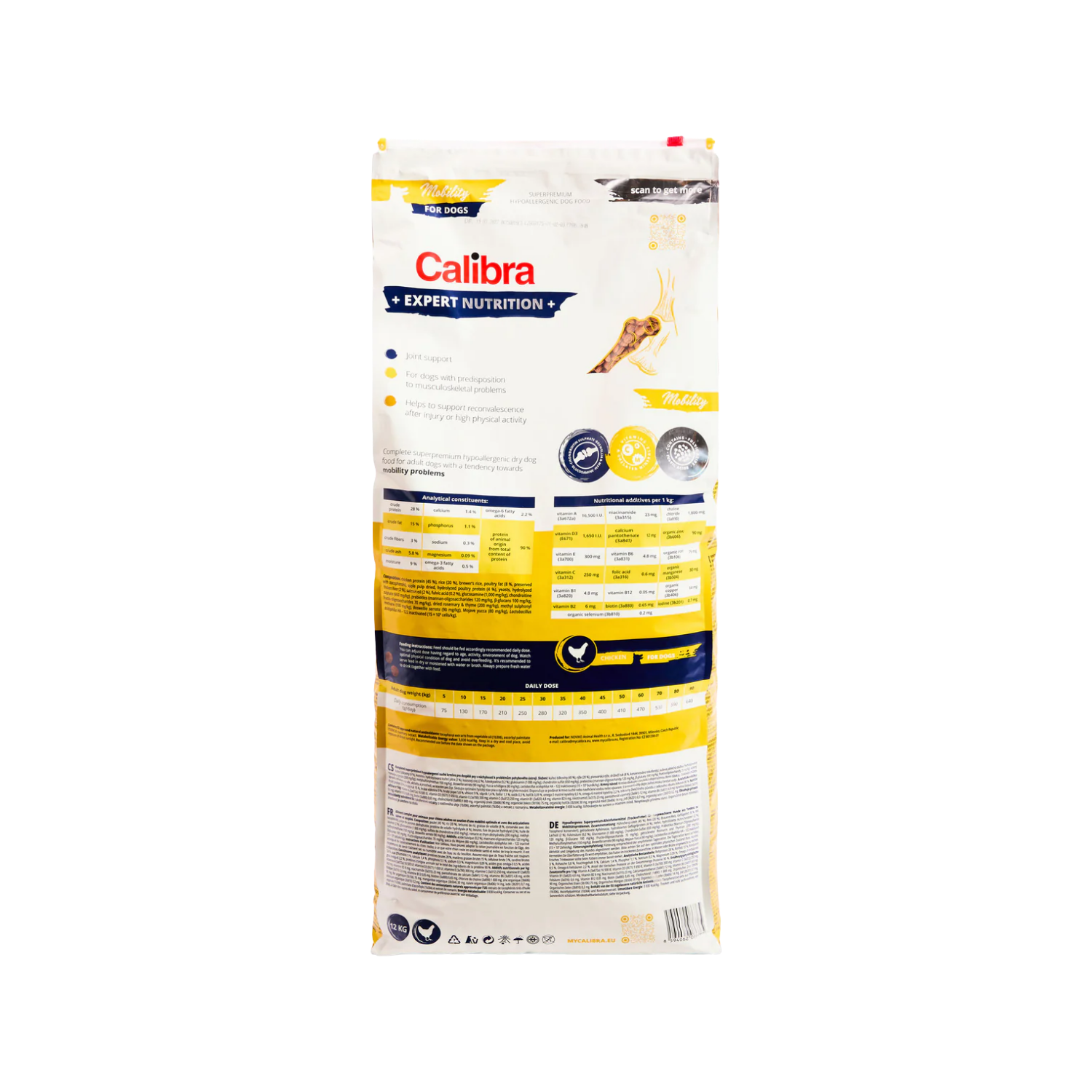 Calibra Expert Nutrition Mobility Dog Food usage view – Complete Nutrition