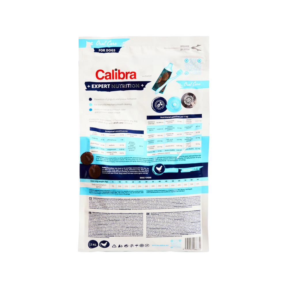 Calibra Oral Care Expert Nutrition Dog Food packaging – Fresh Breath