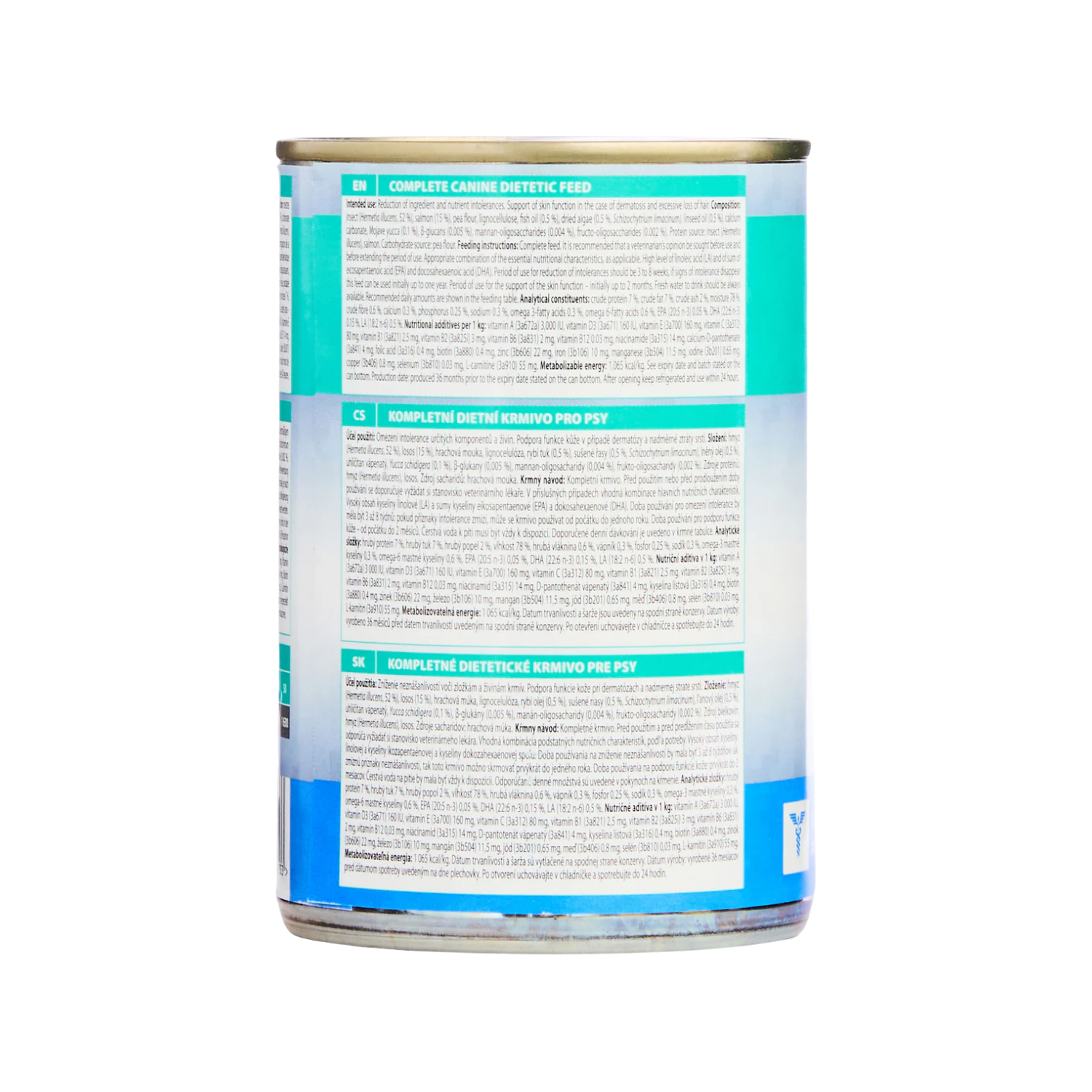 Calibra Hypoallergenic Salmon & Insect Wet Dog Food 6x400g packaging – Sensitive Digestion