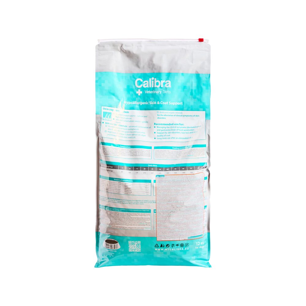 Calibra Hypoallergenic Skin & Coat Support Dog Food packaging – Hypoallergenic