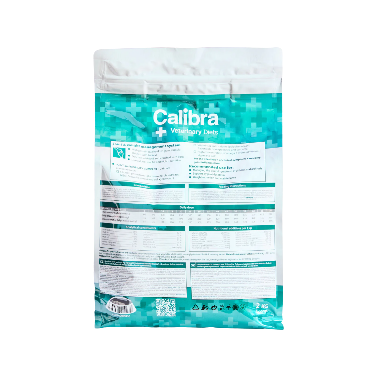 Calibra Joint & Mobility Low Calorie Dog Food packaging – Joint & Mobility