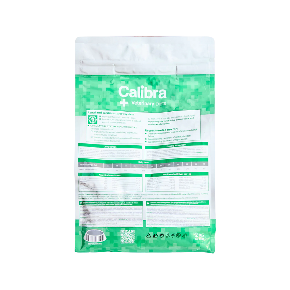 Calibra Renal & Cardiac Support Dry Dog Food product detail – Low Phosphorus