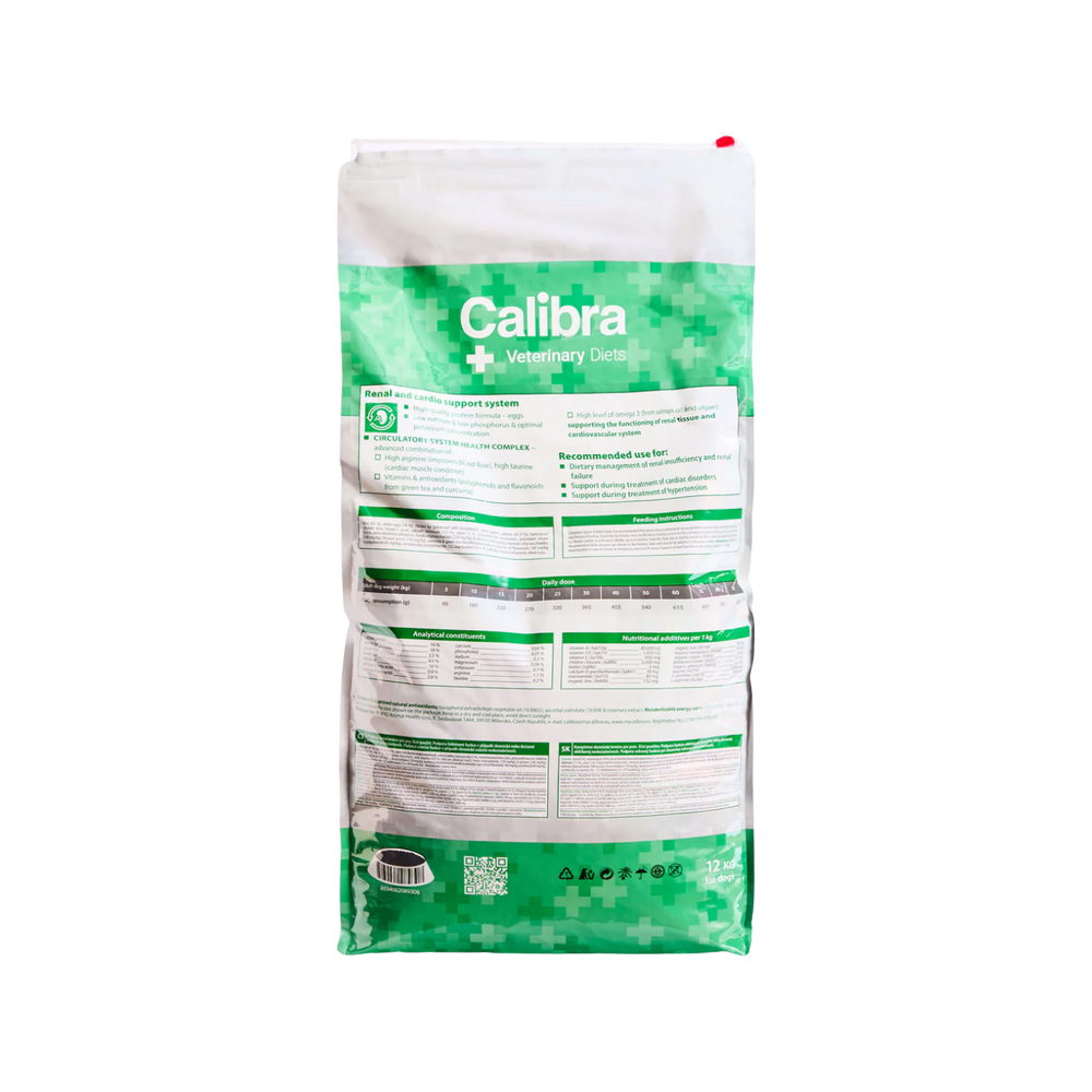 Calibra Renal & Cardiac Support Dry Dog Food usage view – Omega-3 Rich
