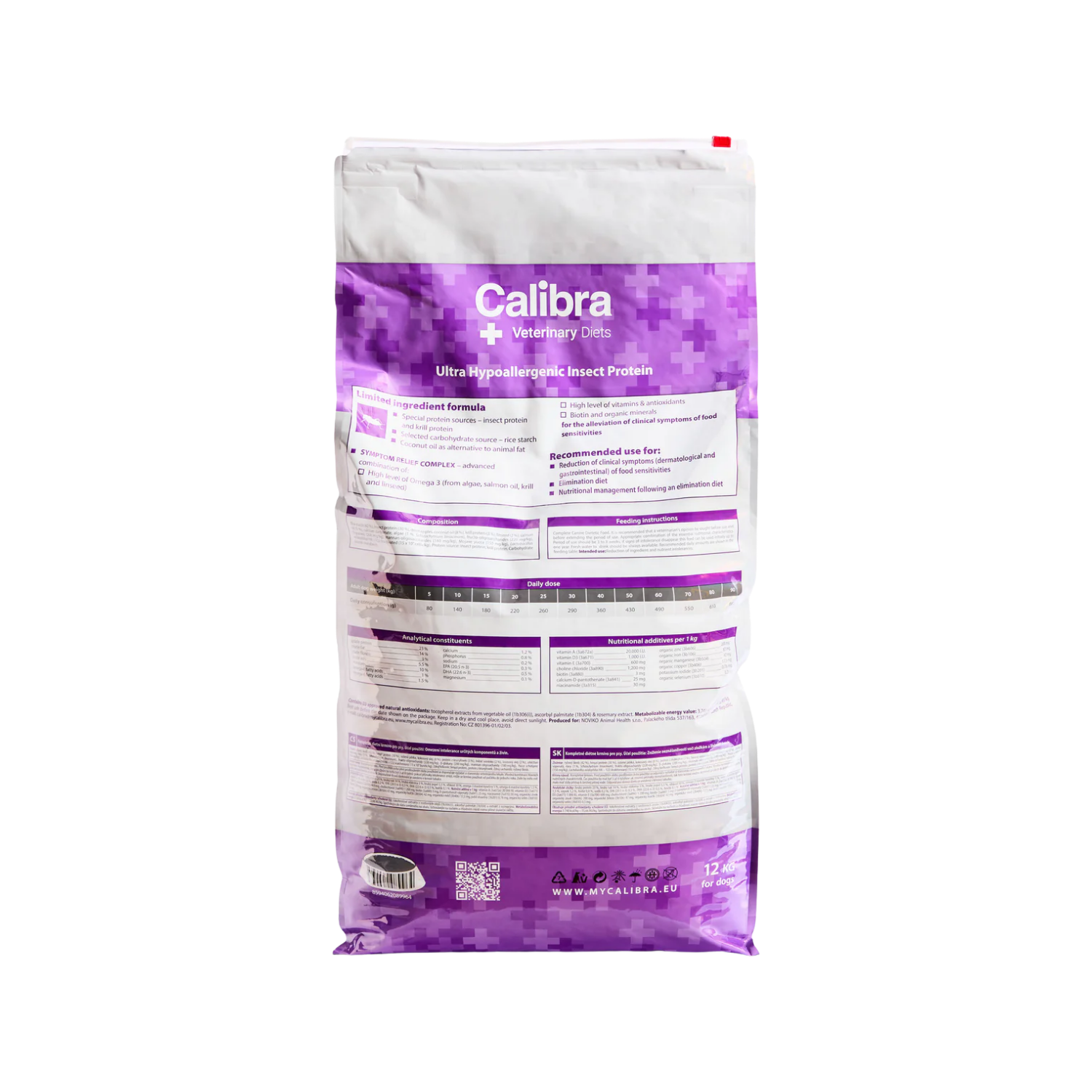 Calibra Ultra Hypoallergenic Insect Dog Food packaging – Novel Protein