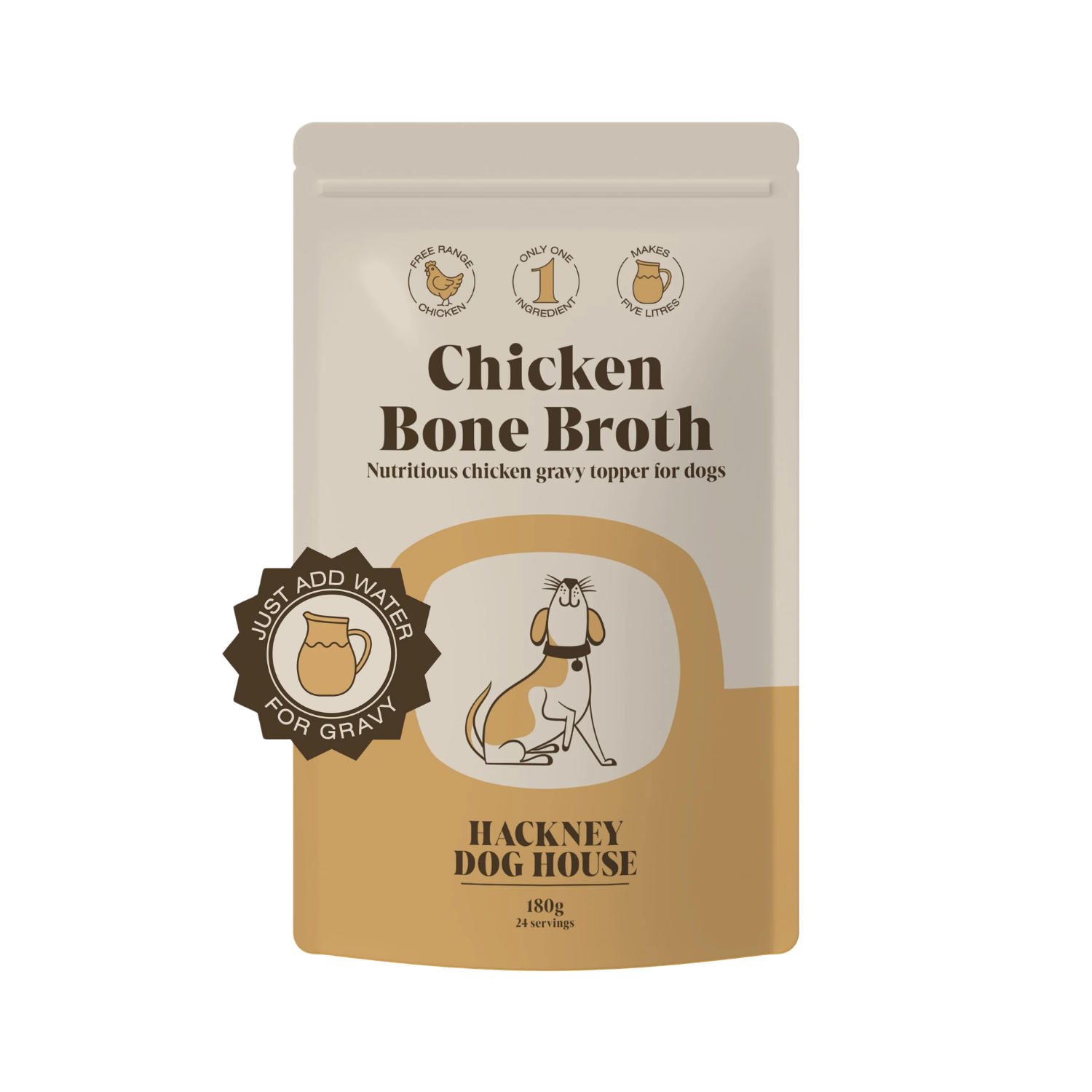 Chicken Bone Broth Powder for Dogs | Gravy Food Topper – Joint Support & Gut Health