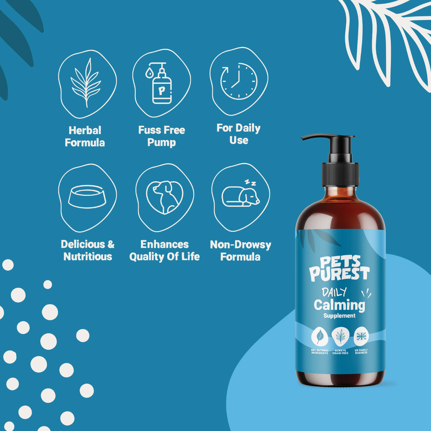 Daily Calming Salmon Oil for Dogs & Cats - 300ml usage view – Calming