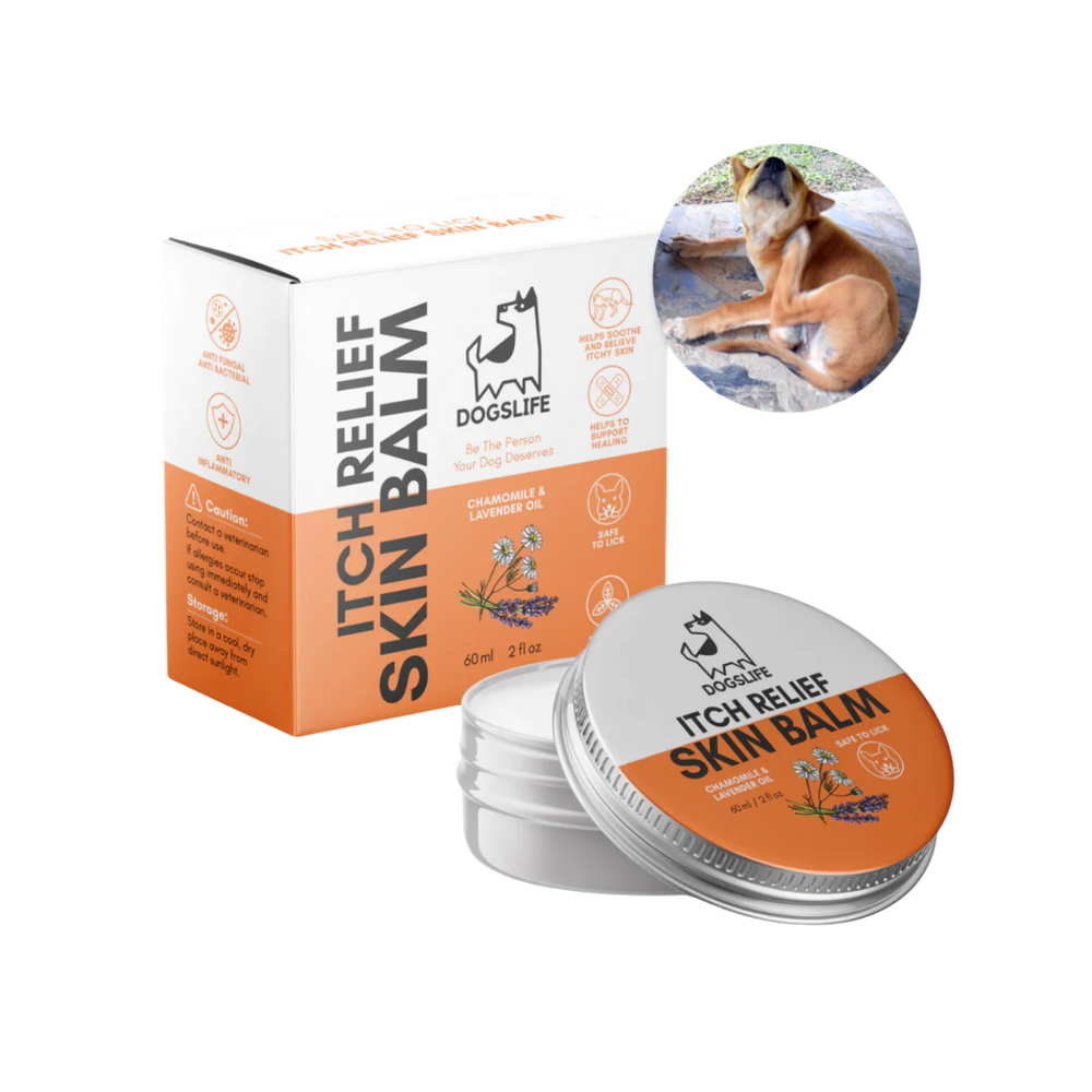 Dog Skin Itch Relief Balm - Natural & Organic, 60ml – Fast Itch Relief & Soothing Comfort