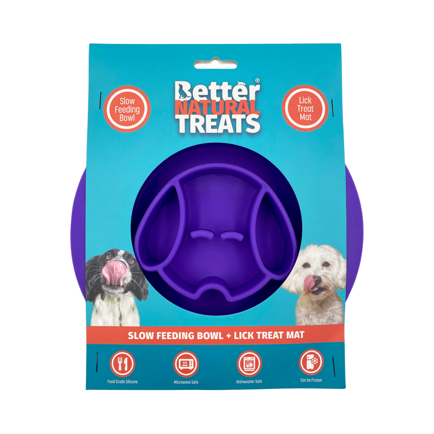 Dual Sided Silicone Slow Feeder & Lick Mat Bowl for Dogs – Anxiety Relief & Slow Feeding