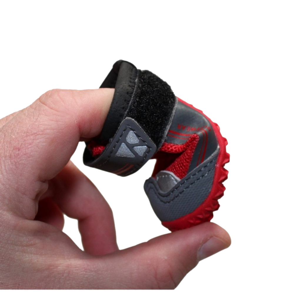 Grip Trex Outdoor Dog Boots with Vibram Sole (Set of 2) usage view – Secure Closure