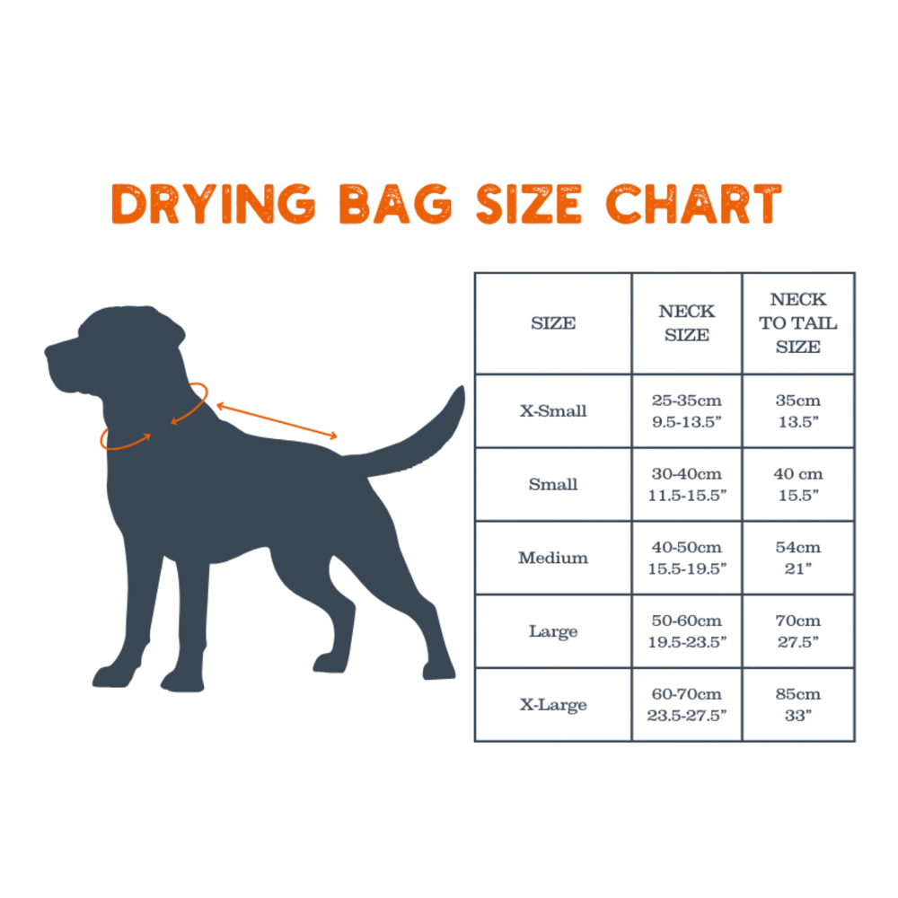 Henry Wag Microfibre Dog Drying Bag label detail – Swim Aftercare