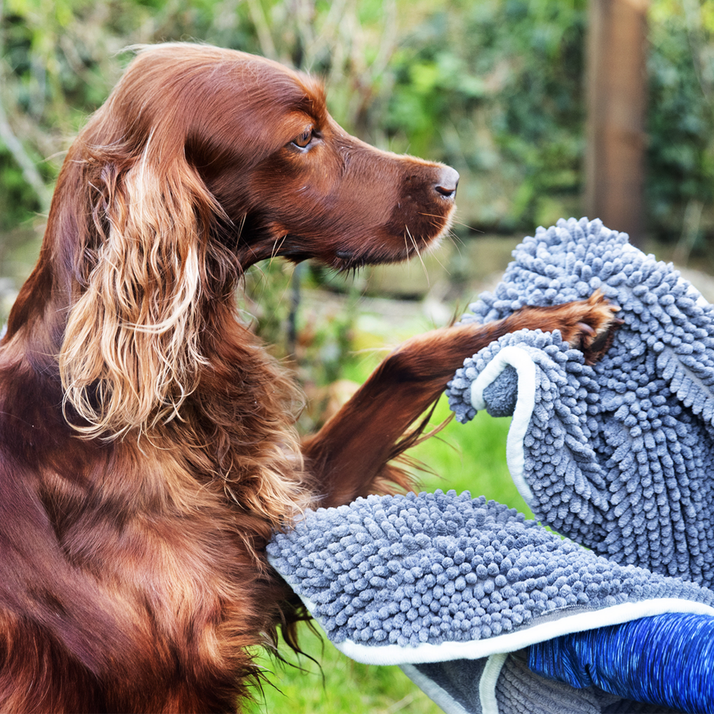 Henry Wag Noodle Glove Drying Towel usage view – Fast Drying