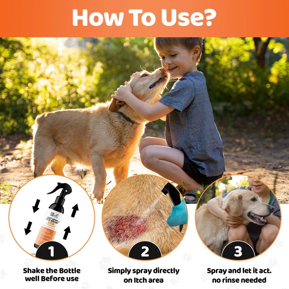 Hot Spot & Itch Relief Spray for Dogs 250ml product detail – Antimicrobial