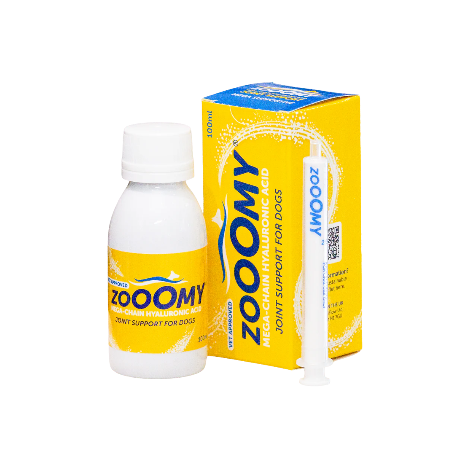 Zoomy Hyaluronic Acid Liquid Joint Supplement for Dogs – Joint Lubrication & Improved Mobility