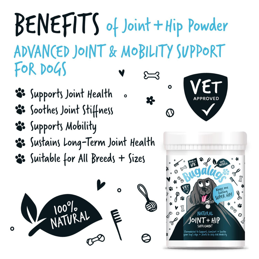 Bugalugs Natural Joint and Hip Supplement Powder - Benefits of joint and hip powder