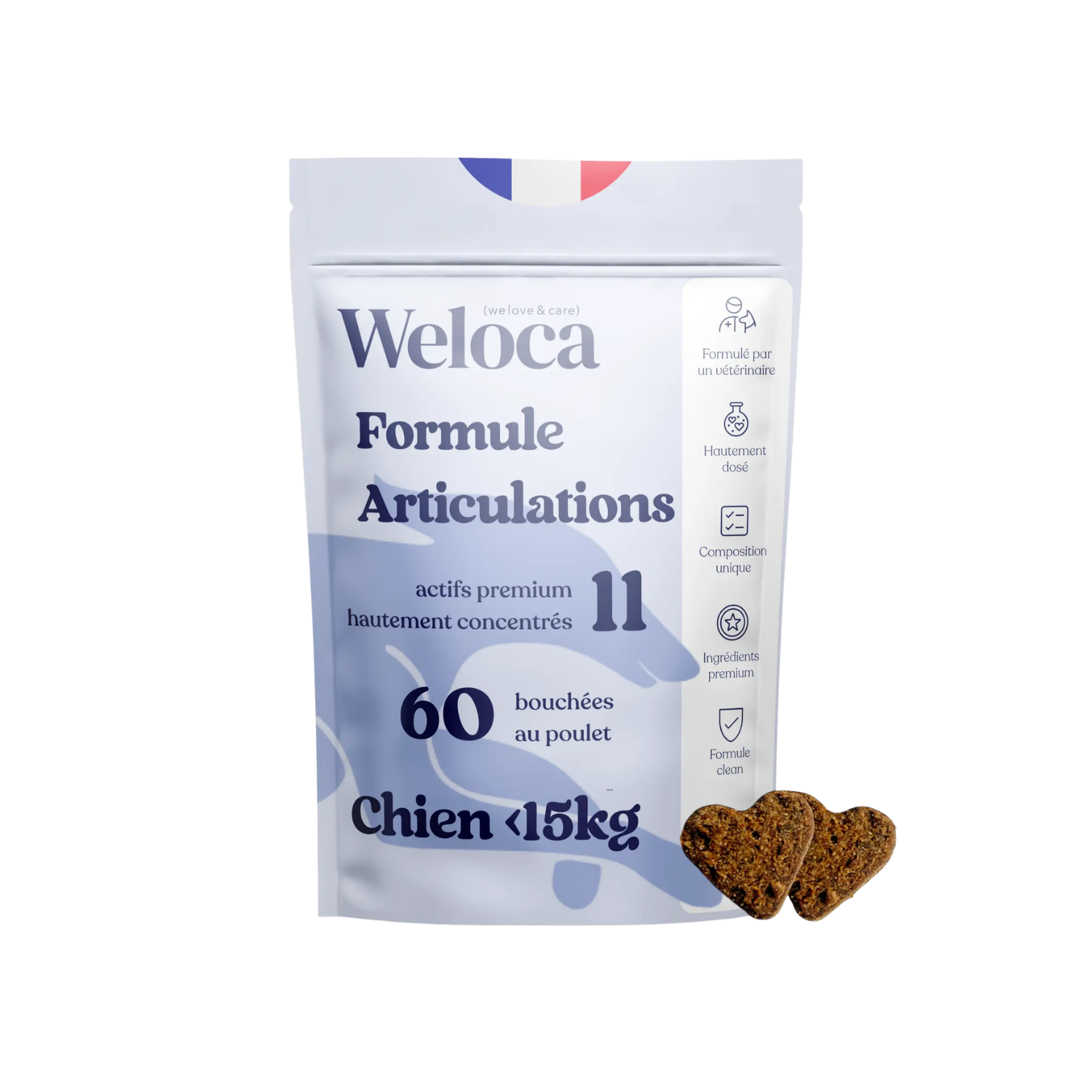 Joint Care Chews for Dogs - Chews with Glucosamine & Turmeric packaging – Reduces Stiffness