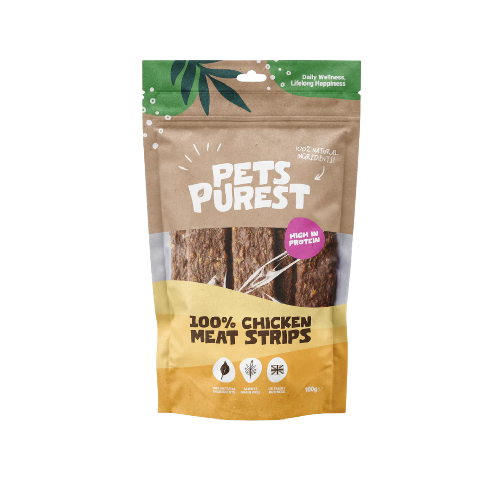 Natural Air Dried Chicken Meat Strips for Dogs 100g – Single Ingredient & Grain Free