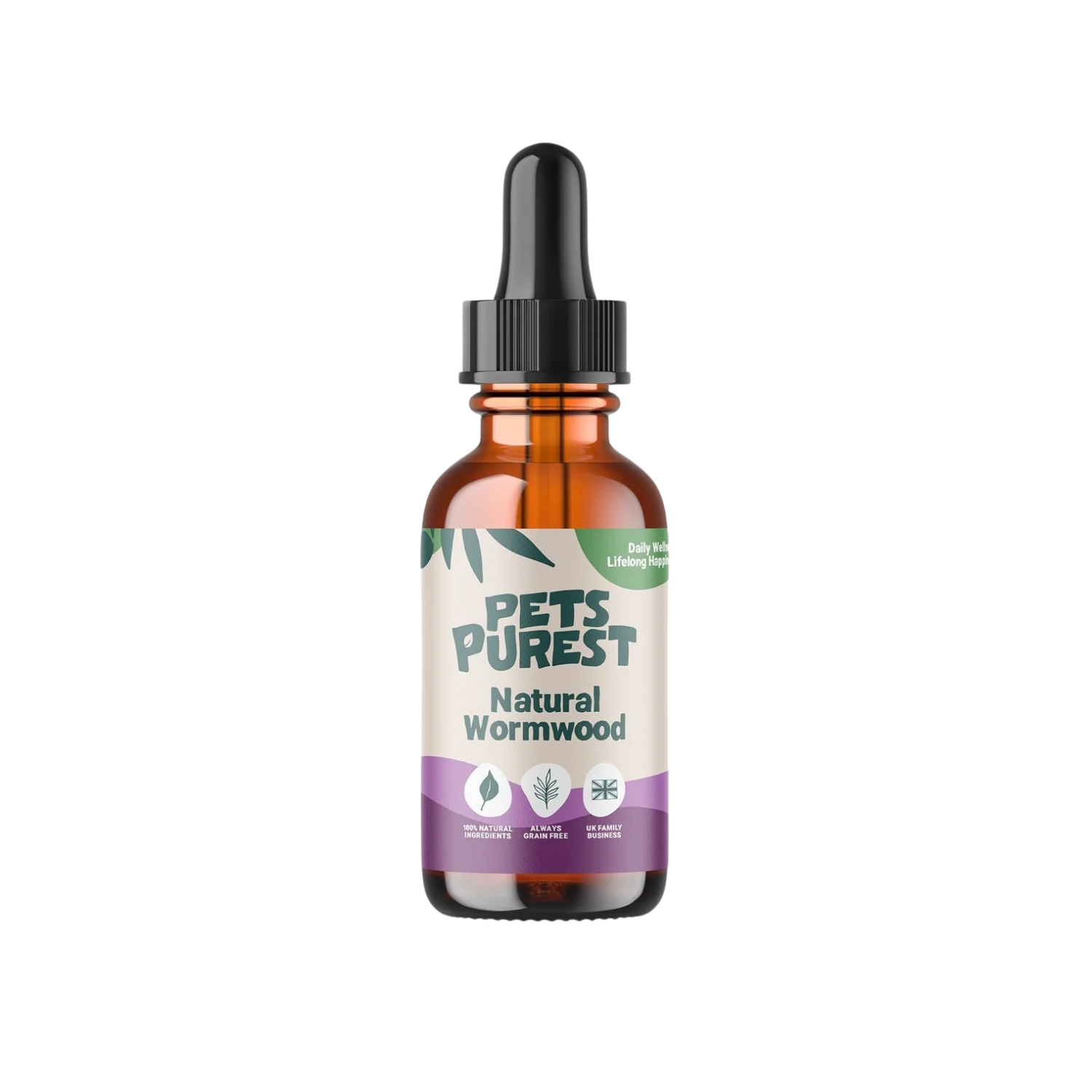 Natural Wormwood Herbal Drops for Dogs & Cats 50ml – Gut Health & Digestive Support