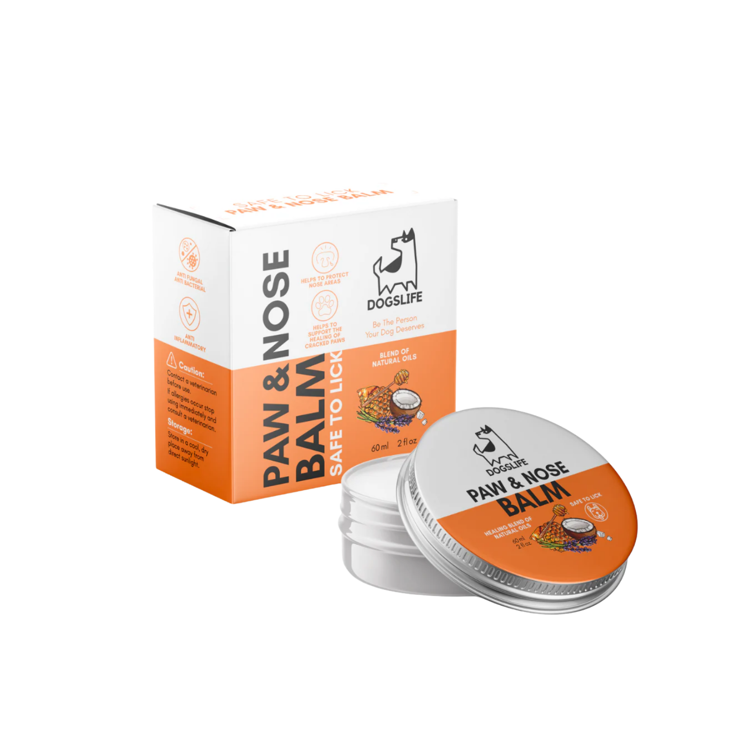 Paw & Nose Balm for Dogs - Soothes Dry & Cracked Skin – Deep Hydration & Anti-Fungal