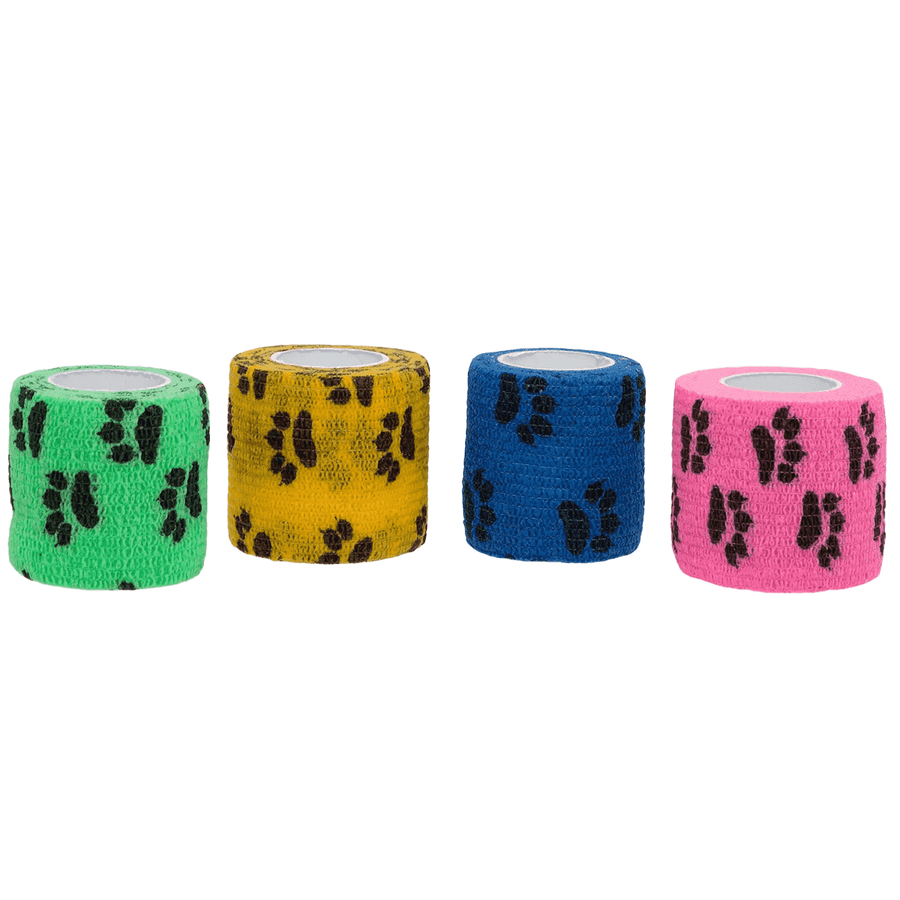 Pawprint Cohesive Bandage for Pets — Self-Adhesive Vetwrap