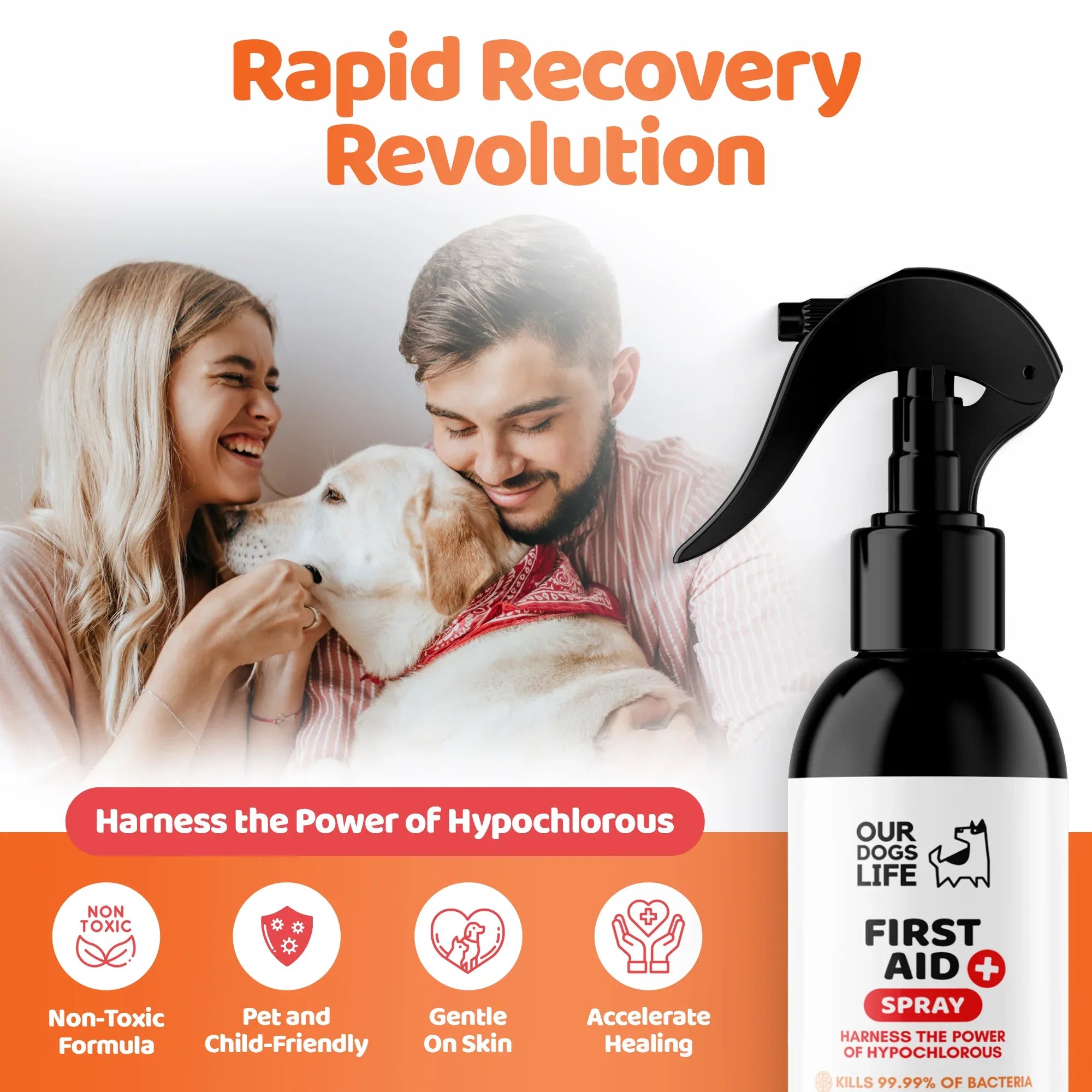 Dog First Aid Antiseptic Spray 250ml — Hypochlorous Formula
