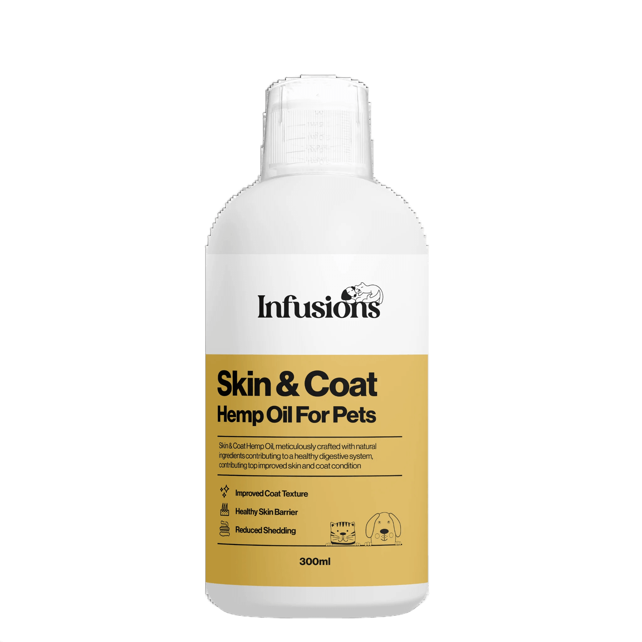 Skin & Coat Hemp Oil for Dogs & Cats (300ml)
