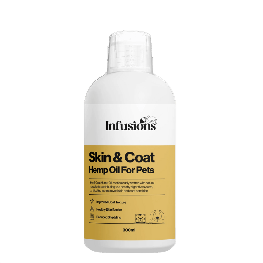 Skin & Coat Hemp Oil for Dogs & Cats (300ml)