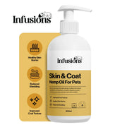 Skin & Coat Hemp Oil for Dogs & Cats (300ml)