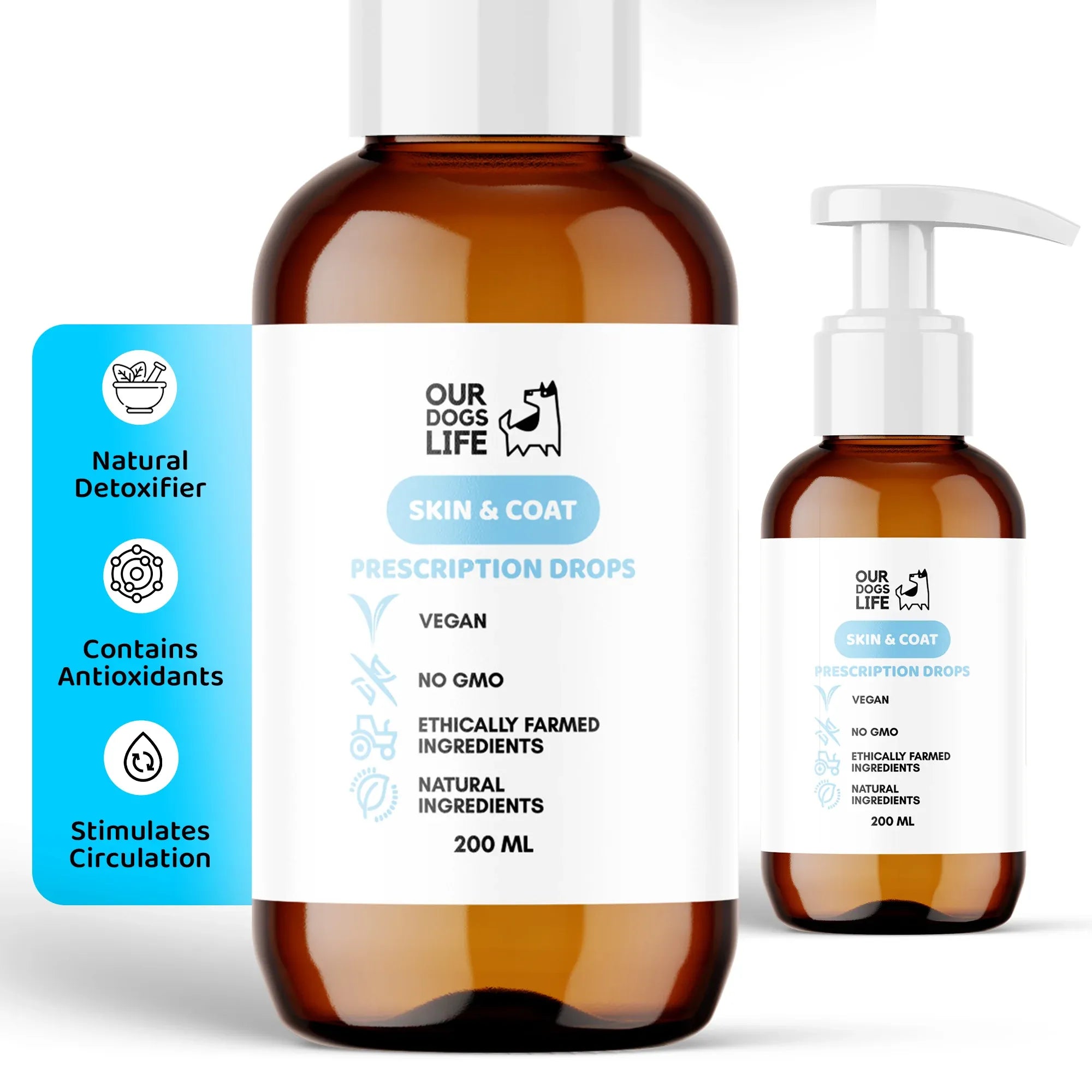 Skin & Coat Liquid Supplement for Dogs (200ml)
