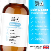 Skin & Coat Liquid Supplement for Dogs (200ml)