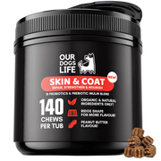 Skin & Coat Supplement Chews for Dogs — 140 Chews