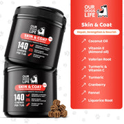 Skin & Coat Supplement Chews for Dogs — 140 Chews