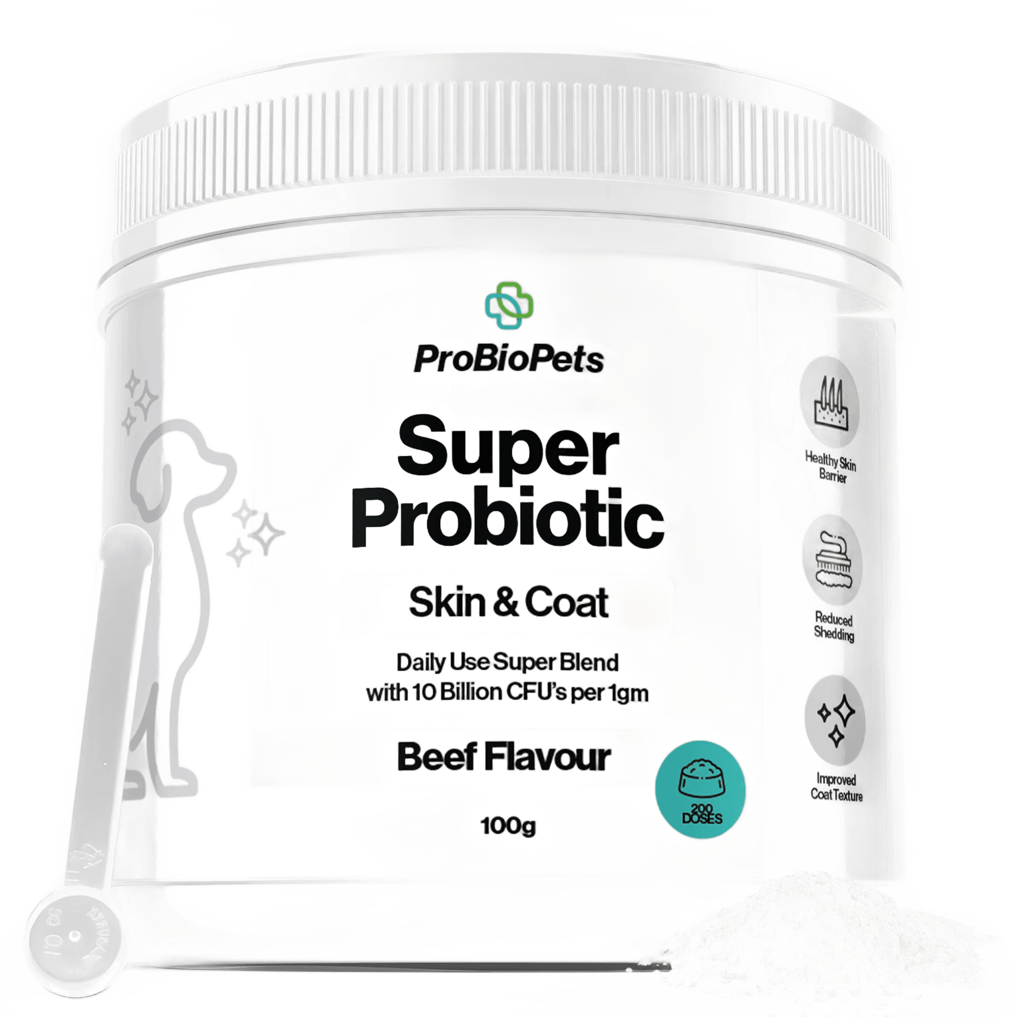 Skin & Coat Probiotic Powder for Dogs & Cats