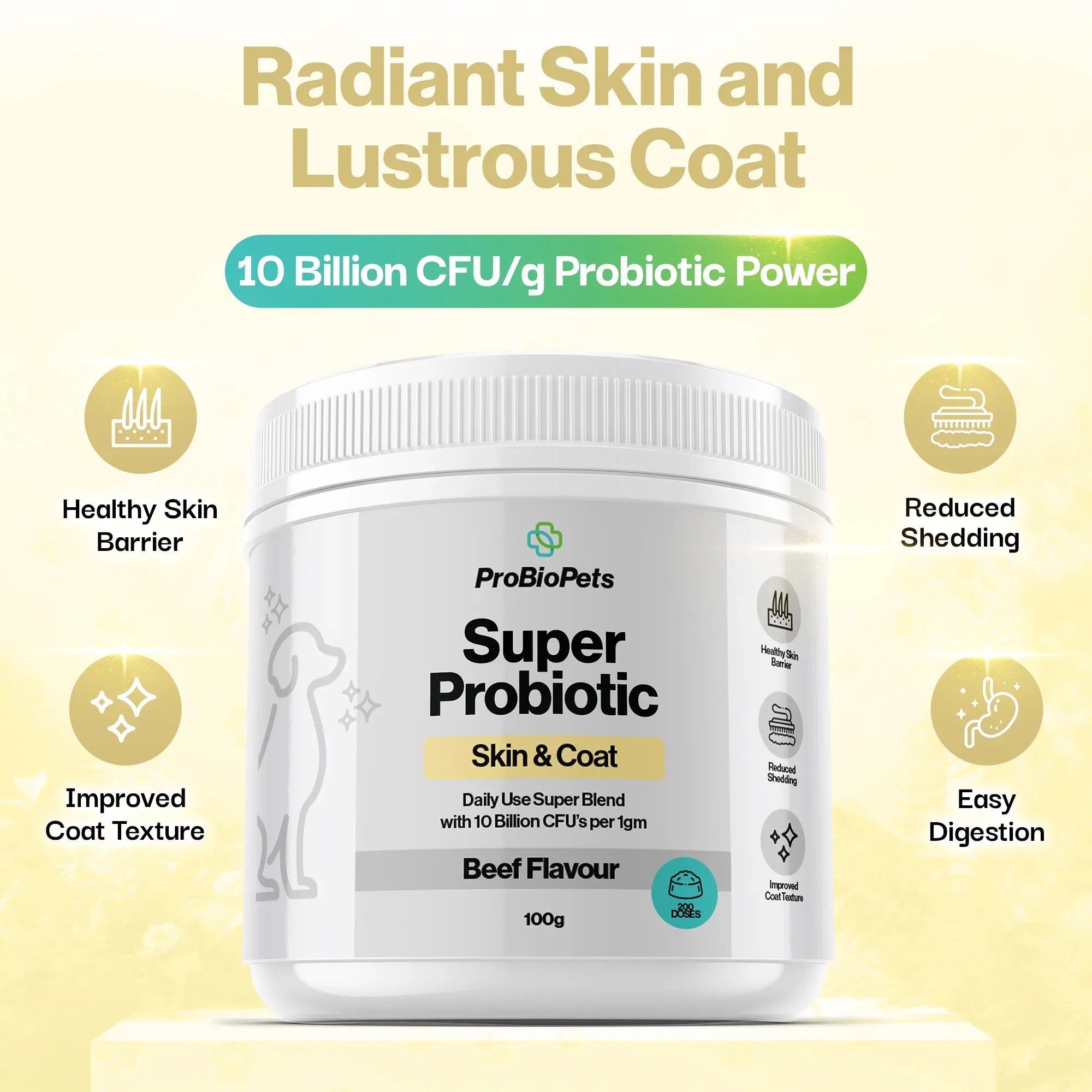 Skin & Coat Probiotic Powder for Dogs & Cats