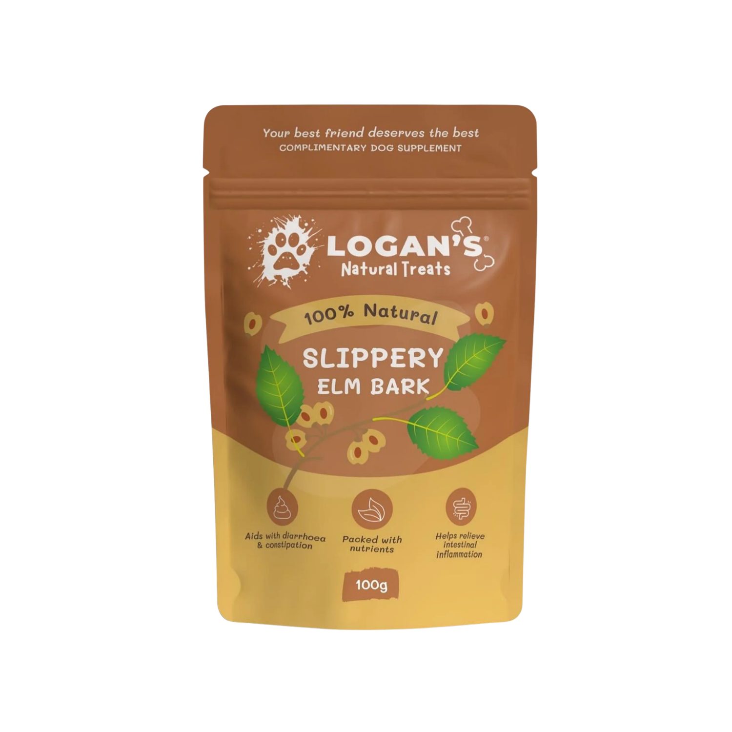 Slippery Elm Bark Powder – Digestive Health Supplement for Pets – Gut Soothing & Digestive Support