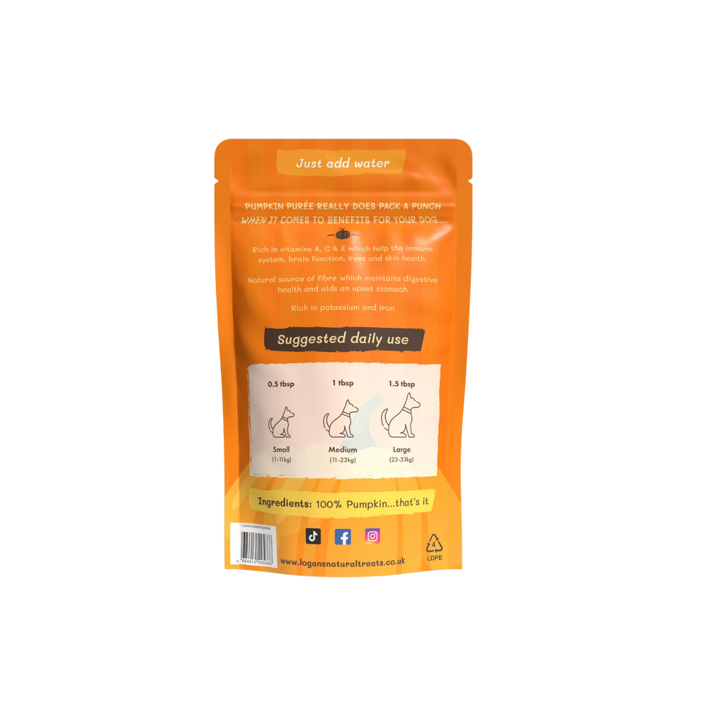 Pumpkin Powder – High-Fibre Digestive Support for Dogs & Cats packaging – Loose Stools