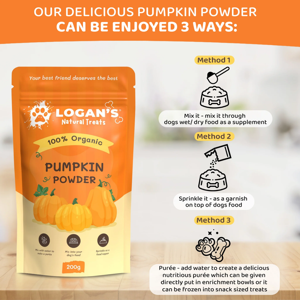 Pumpkin Powder – High-Fibre Digestive Support for Dogs & Cats usage view – Gut Health