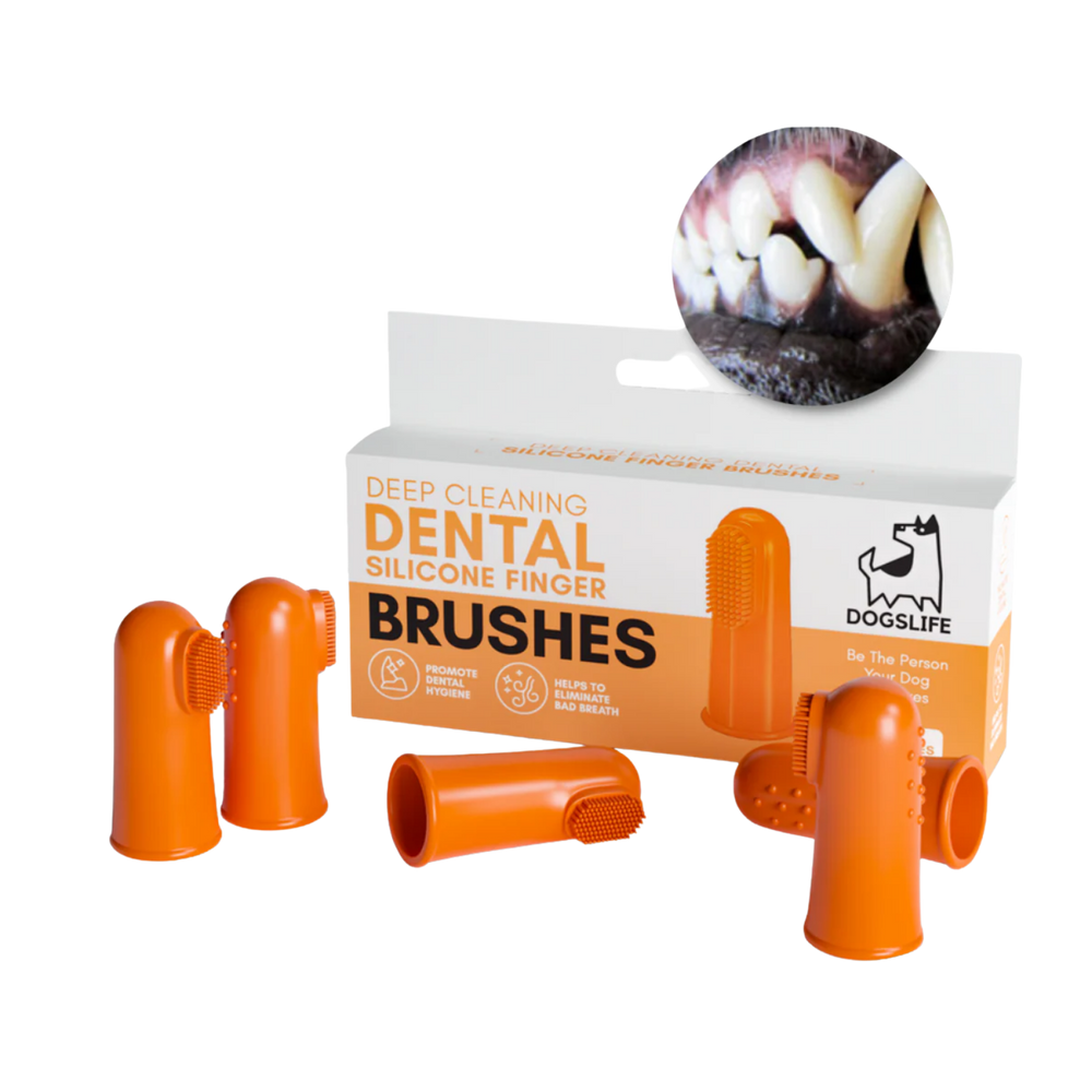 Silicone Finger Toothbrushes for Dogs - Pack of 5 – Removes Plaque & Freshens Breath