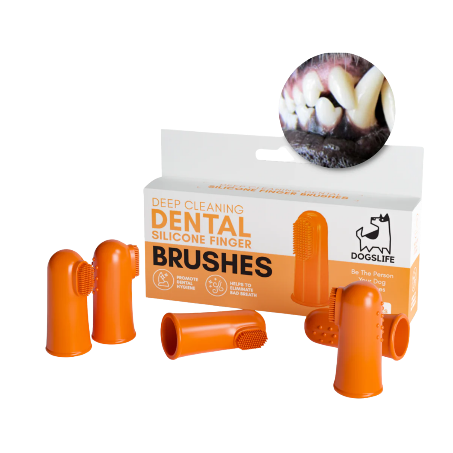 Silicone Finger Toothbrushes for Dogs - Pack of 5 – Removes Plaque & Freshens Breath